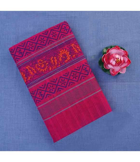 Picture of Manamedu Block Printed Sarees With Blouse