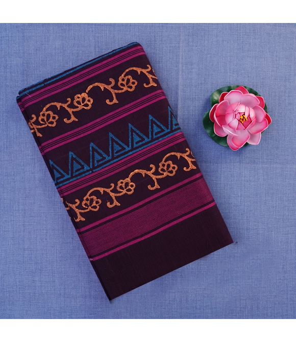 Picture of Manamedu Block Printed Sarees With Blouse