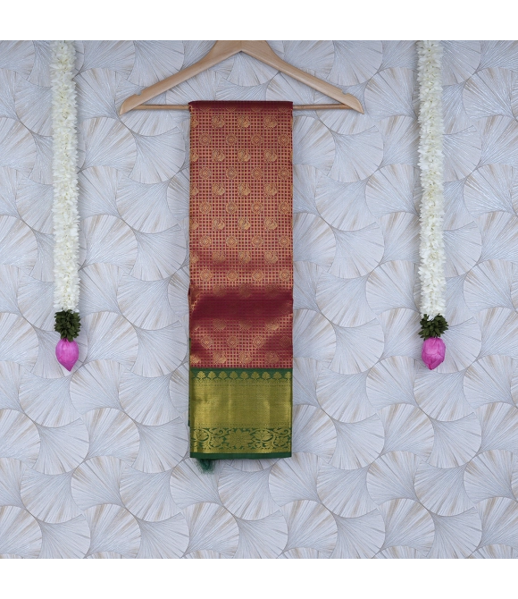 Picture of Arni Silk Half Fine Zari Saree With Blouse