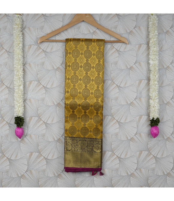 Picture of Arni Silk Half Fine Zari Saree With Blouse