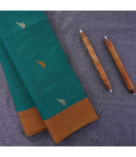 Picture of 80Sx80s Pmk Cotton Sarees With Blouse