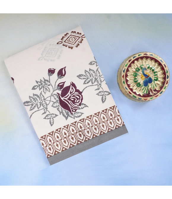 Picture of Pedalloom Block Printed Cotton Sarees