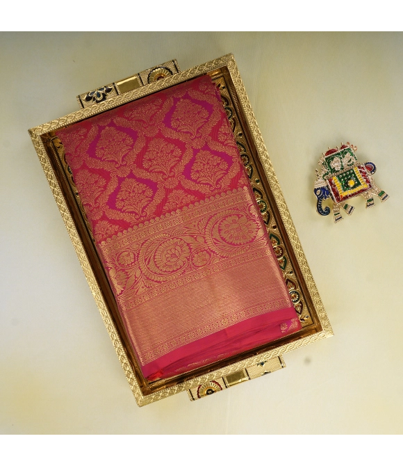 Picture of Arni Silk Half Fine Zari Saree With Blouse
